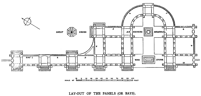 Plan of the Arras Memorial.
