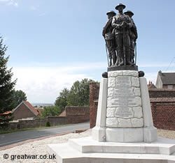 Memorial to the British Army's 37th Division at Monchy-le-Preux, northern France.