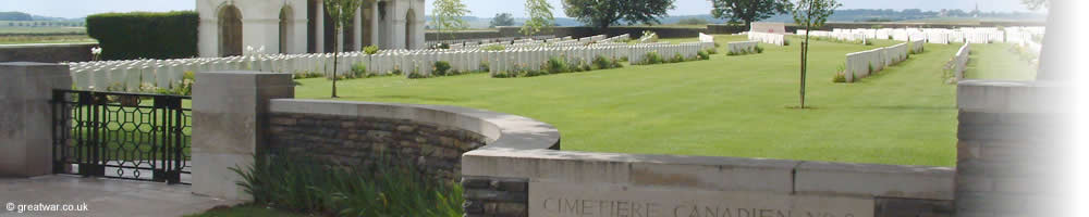 View looking north-west from Canadian Cemetery No. 2.