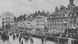 German troops parading in Lille.