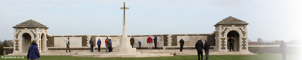 Visitors at VC Corner Cemetery, French Flanders.