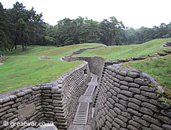 Preserved trenches at the Vimy Memorial Park.