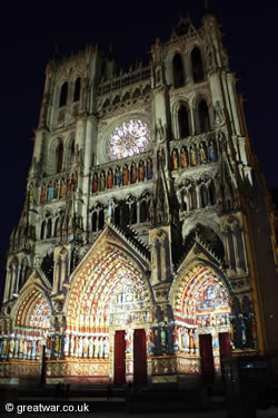 Son et Lumiere at Amiens Cathedral.
