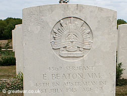 Grave of E Beaton, MM