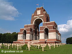 Anglo-French military cemetery in the grounds of the Thiepval Memorial to the Missing