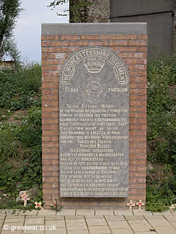 Monument to 2nd Battalion the Worcesters in Gheluvelt.