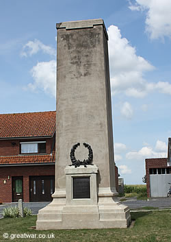 Monument to 20th Light Division on the Ypres Salient battlefield.