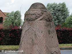 Demarcation Stone monument at Zillebeke, south-east of Ypres.