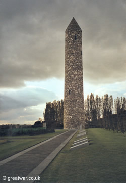 Tower at the Island of Ireland Peace Park, Messines.