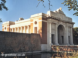 The Menin Gate Memorial to the Missing in Ypres.