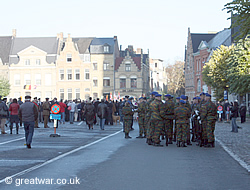 Parades forming up in Ypres on 11 November
