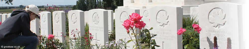 Young visitor at Tyne Cot Cemetery.
